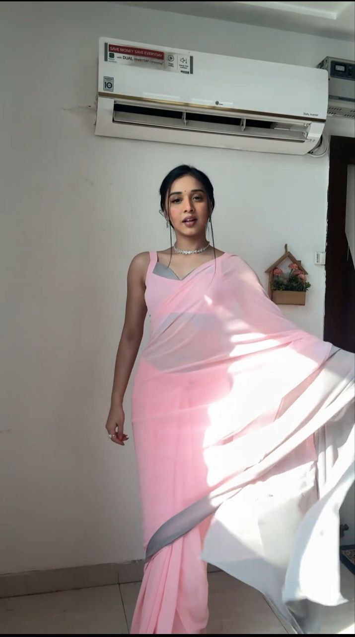 1 min Latest Ready To Wear Saree Premium Georgette saree